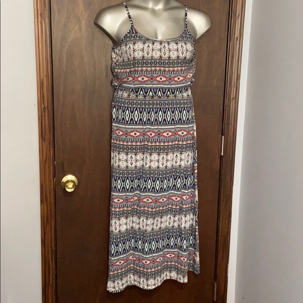 W.F. Colorful Tribal Pattern Maxi Dress